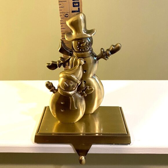 Snowman Stocking holder Christmas holiday snowman stocking hanger decoration - Picture 2 of 11